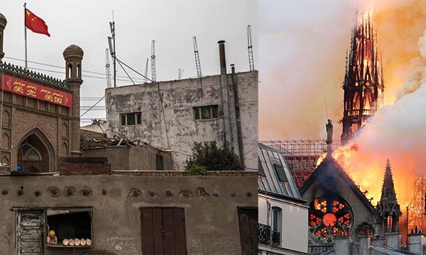 Masjid dibakar di China