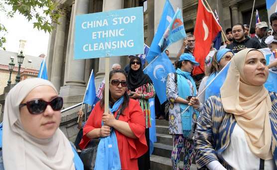 Muslim Uighur demo