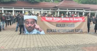 Demo Penolakan Habib Rizieq di Alun alun Barat Kota Serang