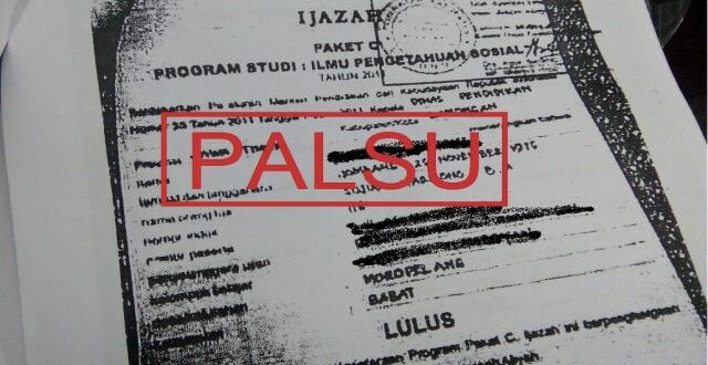 ijazah palsu