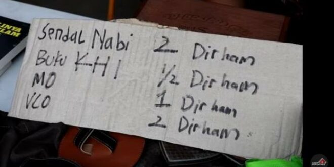 Daftar harga di Pasar Muamalah