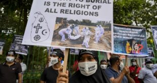 Protes kremasi jenazah Covid 19 di Sri Lanka