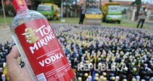 ribuan minuman keras miras berbagai jenis disiapkan saat akan 210202130710 651