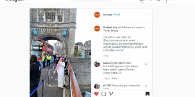 Adzan di Tower Bridge