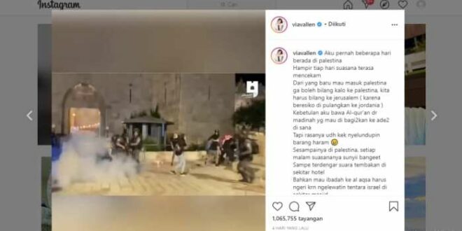 IG Via Vallen tentang Palestina