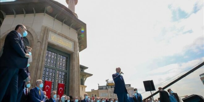 presiden turki recep tayyip erdogan berpidato dalam peresmian masjid 210529111511 459