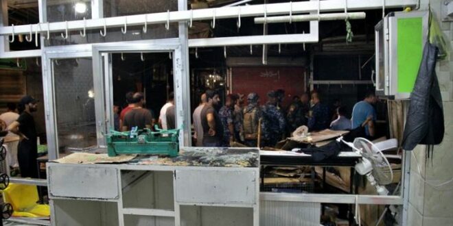Kondisi pasar Wahailat di Sadr City Baghdad pasca ledakan bom