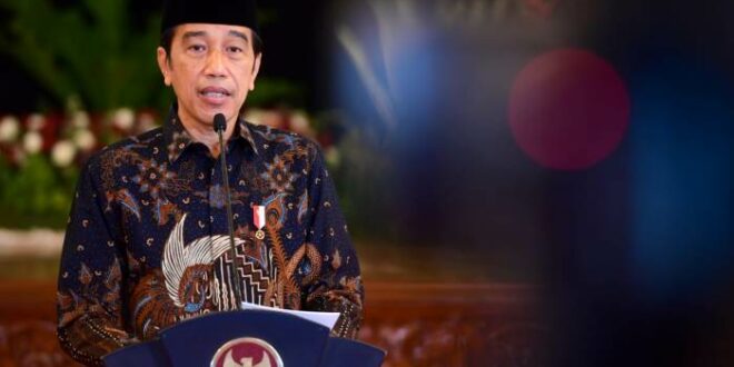Presiden Jokowi saat menghadiri resepsi Milad ke Muhammadiyah