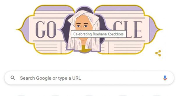google doodle menampilkan roehana