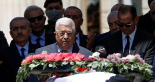 Presiden Palestina Mahmood Abbas melepas jenazah wartawan senior Al Jazeera Shireen Abu Akleh