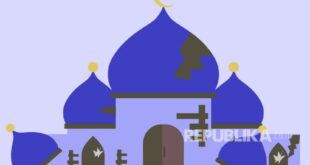 ilustrasi masjid rusak