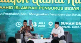 Menkopolhukam Mahfud MD di acara Halaqah Ulama Nasional di Ponpes Sunan Drajat Lamongan