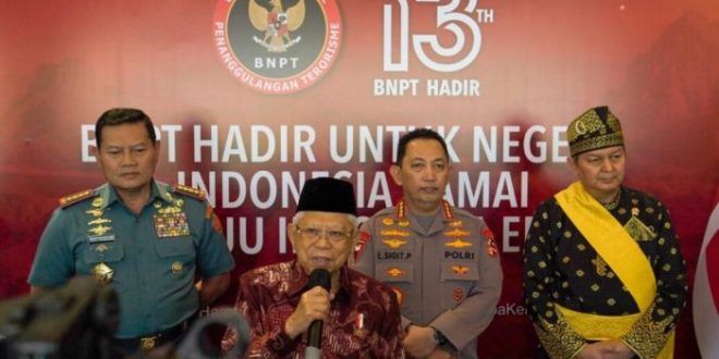 Wapres KH Maruf Amin di peringatan HUT ke 13 BNPT