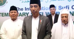 Presiden Jokowi dan Habib Luthfi bin Yahya di pembukaan Muktamar Sufi Internasional