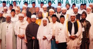 Habib Luthfi dan para ulama dunia serta pejabat pada Muktamar Sufi Internasional 2023