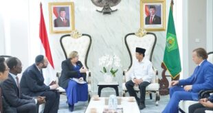 Menag Nasaruddin Umar bersama delegasi USCIRF dan Charge dAffaires ad interim di Indonesia.dan Heather Merritt