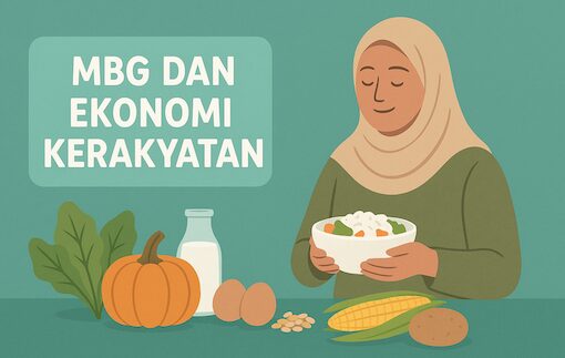 Ilustrasi MBG ekonomi kerakyatan yang amanah