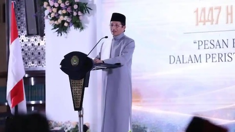 Menag Nasaruddin Umar di peringatan Isra Miraj Kenegaraan 2026 copy